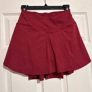 HALARA Burgundy Mini Skirt